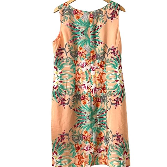 Danny & Nicole Dress 16 Plus Multicolor Tribal Sleeveless Sheath Lined Boho - Picture 4 of 12